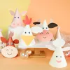 Autres fournitures de fête de fête animaux de dessin animé mignon chapeaux d'anniversaire ferme cochon veau agneau tête pointue coiffe créative chapeau robe gâteau Topper