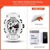 Smael Men Klockor Vit Sport Klocka Led Digital 50m Vattentät Casual Watch S Shock Male Clock 1509 Relogios Masculino Watch Man x0524