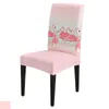 Крышка стулья тропические животные фламинго столовая спандекс эластич для свадебного эль -банкет