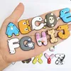 Gros dessin animé lettres Alphabet caoutchouc souple Pvc Croc chaussure charme pièces accessoires décoration boucle pour sabot Bracelet Bracelet