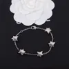Luxe kwaliteit oorring ster vorm ketting armband met diamant voor vrouwen bruiloft sieraden gift PS3036