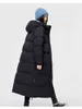 Warm Winter Dames Dikke Coats Puffer Rits Hood Lange Modemerkjack 211108