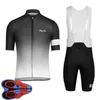 Mens Rapha Team Cykling Jersey Bib Shorts Set Racing Cykel Kläder Maillot Ciclismo Sommar Snabb Torr MTB Bike Kläder Sportkläder Y21041033