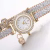 Wristwatches Fashion Women Multi-layer Bracelet Quartz Watch Alloy Crystal Love Letter Band Wristwatch Jewelry Gifts JRDH889243S