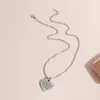 Pendant Necklaces Trendy Letters Heart Pendants For Women Simple Style Twist Chain Necklace Jewelry Gifts Mother's Day