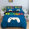 Gamepad Queen Size Bedding Set Modern Gamer Duvet Cover med örngott Kids Boys Girls Present sängkläder för sovrumsinredning 210615