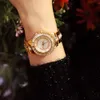 Donne orologi di lusso di marca diamante cristallo orologio orologio oro argento acciaio inox bling orologio da polso donna Montre femme 210527