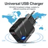 QC3.0 Двойные порты USB настенное зарядное устройство 5V 3A EU US Plugs Быстрое зарядное адаптер для iPhone13 12 Pro Max Samsung S21