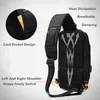 Ozuko Multifunction Crossbody Torba dla mężczyzn Anti-Theft Ramię Messenger S Męska Wodoodporna Krótka Skrzynia Trip Nowa