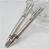 Luxury Classic Silver Gird Crystal Star Top Fountain Pen Sell Stationery School Office Supplies Write Roller Ball Ballpoint Gi206T