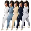 Дизайнеры Женщины Спортивные трексуиты Одежда 2021 Слиссированные Длинные Брюки с капюшоном Длинные Русовые Двухструктурные Набор Сплошной Цвет Эластичный Костюм Женщины