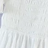 Casual Woman White Slim Ruffles Cotton Dress Spring Fashion Ladies A-line Mini es Girls Cute Square Collar 210515