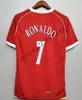 Man 03 04 05 06 07 08 United RONALDO Långärmad Retro UCL finalmatch hemma Manchester Jersey Utd BECKHAM CANTONA KEANE SCHOLES GIGGS klassiska kortärmade unifom