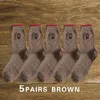 Men's Socks Brand 5 Pairs Cotton Male High Quality Business Sports Deodoriza Dress Outdoor Baseball