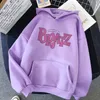 Bratz Letter Sweatshirt HaraJuku Kawaii Gulliga tröjor Kvinnor KPOP Vinterkläder Kvinna lösa toppar estetisk överdimensionerad 210803