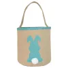 Sublime 36 Wielkanocny Uroczysty Bunny Worki na ucho DIY Haftowane bawełniane pościel Kosz opakowania Tote Dla Dzieci Wakacje Candy Prezent