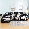 Stretch Decorative Printing Sofa Slipcover 5% Spandex,Chaise Longue 1 2 3 4 Seater L shape Sofa Cover ,For Living Room Set 211102