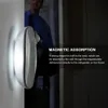 PIR Motion Sensor LED Vägglampa Magnet Inomhus Nattljus med tid Klocka För Badrum Sovrum Korridor Dekor Vanity Wall Light