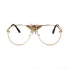 남자 여자 선글라스 여름 거리 패션 태양 안경 금속 꿀벌 안경 UV400 전체 프레임 10 색