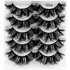 Groothandel 5pairs Dramatische Dikke Valse Wimpers 3D Faux Mink Fake Wimper Multilayer Crossed Fluffy Washes Extension Beauty Makeup Tool