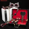 Nxy Adult Toys Getyoursave Bdsm Bondage Set Leather Kits Fetish Handcuffs Collar Gag Whip Erotic Sex for Women Couples Games 1207