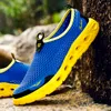 2020 hommes chaussures hommes chaussures de randonnée en plein air respirant sans lacet baskets d'extérieur pour homme Trekking Trail hommes chaussures d'eau Y0714