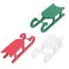 Christmas Decorations 3Pcs Miniature Sleigh Sled Tabletop Ornaments Wood