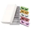 3d minkfransar Natural Eye Lash Färgglada Falsk Eyelash Packaging Box # 100 Partihandel Makeup Handgjorda ögonfransar