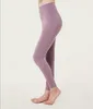 LU-32 Leggings sportivi a vita alta per il fitness da yoga comodi da donna classici, pantaloni elasticizzati per la corsa all'aperto da donna