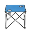 2022 Living Room Furniture Oxford Cloth Steel Square Outdoor Folding Table Blue