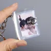 Keychains Mini 16pcs Pockets Po Sticker & Name ID Card 2 Inch Keychain Fashion Insert Picture For Family Lover Friend Memory Gift