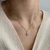 Vintage Bunte Herz Anhänger Halskette Korea Mode Halsketten Niedliche Tropfen Öl Kette Halskette für Frauen Schmuck