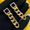 Designer Chain Earrings Ladies Fashion Brand Stud Earrings Luxury Diamond High Quality Wedding Jewelry Gifts