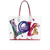 混合印刷の女性大きな買い物袋プラッツフォードデザイナーハンドバッグトートコンポジット本革財布Redbottomshoulderバッグ