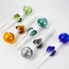 Heady Glass Hand Pipe Pyrex Oil Burner Smoking Pipes Multi Color Mini Spoon Tobacco Tool Colorful Dab Rig Accessories SW89