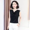 Fashion Woman Blouses 2022 V-neck Chiffon Blouse Shirt Women Clothes Sleeveless Summer Womens Tops And C902 Women's & Shirts