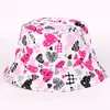 Chapeaux à large bord MORE11 Osierr6 femmes rétro Floral Bush seau chapeau de soleil été Anti-UV coton casquette pour la chasse pêche en plein air Elob22