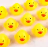 Party Favor Fashion Bath Water Duck Toy Baby Small DuckToy Mini Yellow Rubber Ducks Children Swimming Beach Gifts SN2500