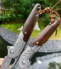 Högkvalitativ Damaskus Flipper Folding Kniv VG10-Damascus Steel Tanto Point Blade Rosewood Handle Bearing Folder Knives