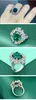 Nature 6CT Emerald Diamond Ring 100% Real Sterling Sier Jewelry Engagement Wedding Band Rings for Women Bridal Gift