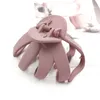 Women Girls Geometric Hair Claw Clamps Metal Hair Crab Moon Shape Hair Claw Clip Candy Color Hairpin Large Size