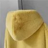 Kurtka zimowa odzież wierzchnia Kobiety Wysokiej Jakości Faux Rabbit Fur Coat Loose Lapel Płaszcz Grube Ciepłe Kobiece Pluszowe Płaszcze 08 210817