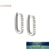 CANNER Boucles d'oreilles ovales en zircon micro-serti 100% en argent sterling 925 Boucles d'oreilles en zircon pour femmes Bijoux en or Aretes De Mujer Prix d'usine conception experte Qualité Dernière