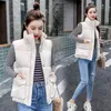 Women Sleeveless Vest Winter Warm Plus Size 3XL Down Cotton Padded Jacket Female Veats Mandarin Collar Sleeveless Waistcoat 210515