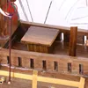 Luckk 24cm手作りレトロなサンタマリア船モデル地中海風のホームインテリア装飾木製工芸品クラシックルームヨットの装飾品210811