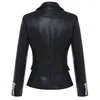 HIGH STREET est Baroque Fashion Designer Blazer Jacket Women's Lion Metal Buttons Faux Leather Blazer Outer Coat 211112