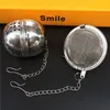 Premium Snap Leaf Bal Tea-zeef met handgreep Uitgebreide ketting voor losse smaakstofkruiden kruiden roestvrij staal tincer infuser mesh thee filter steiler