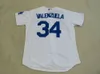 Anpassad sömnad #34 Valenzuela Stitch White Jersey New Men Women Youth Kids Baseball Jersey XS-6XL