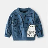 Ny Höst Baby Boys Sweaters Coat Kids Knitting Pullovers Tops Baby Boy Girl Cartoon Långärmad Sweater Y1024