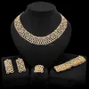 Bracelet, Earrings & Necklace Jewelry Sets Brand Bracelet Earring Fashion Diamond Setting Zircon Gold-Plated Ring Zinc Drop Delivery 2021 1Y
